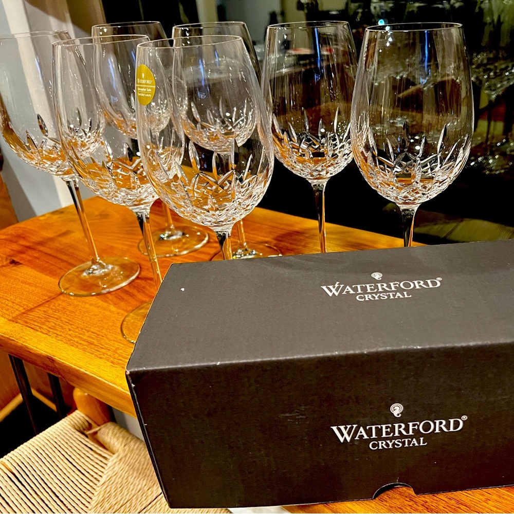 Waterford Lismore wine glasses (8)-  Practically new, $600.  Moving sale.